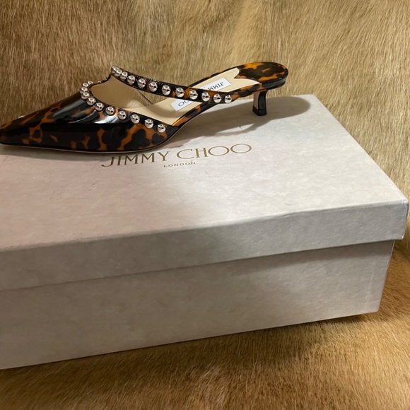 Jimmy Choo Patent Leopard, Size 37 (US Size:7). -SOLD!! - Picture 6 of 7